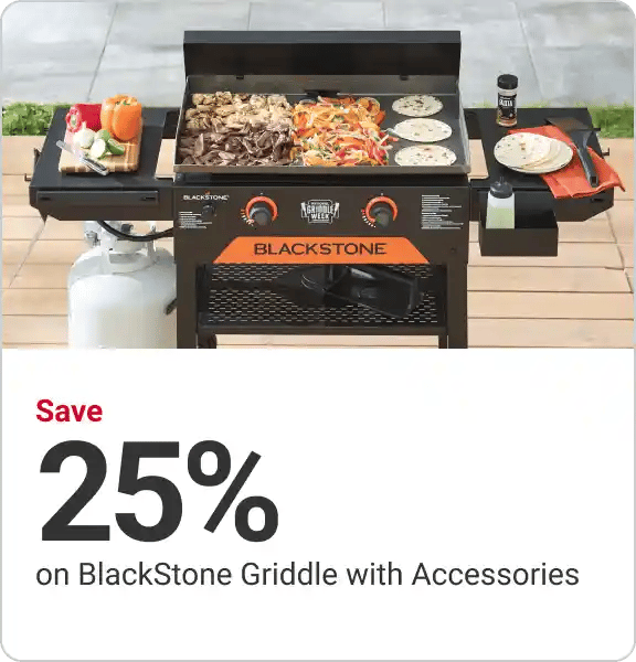 Save 25% on BlackStone Griddle with Accessories