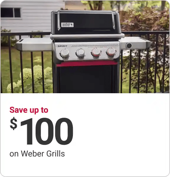 Save up to $100 on Weber Grills