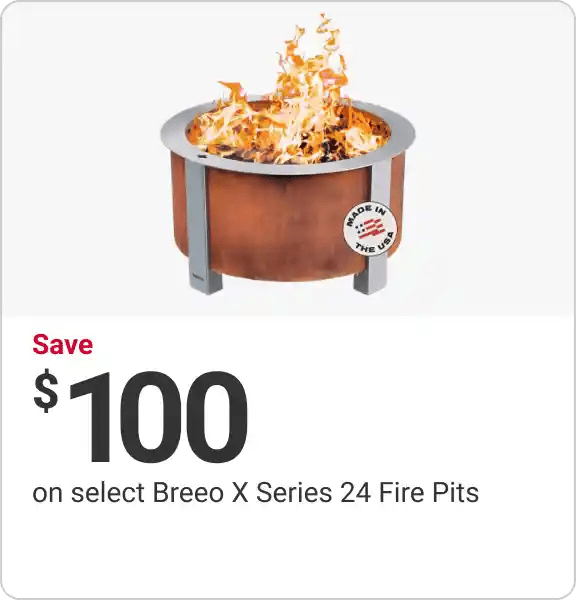 Save $100 on select Breeo X Series 24 Fire Pits