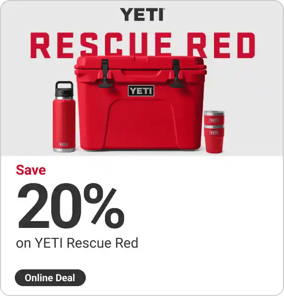 Online Deal! Save 20% on YETI Rescue Red