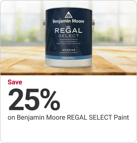 Save 25% on Benjamin Moore REGAL SELECT Paint