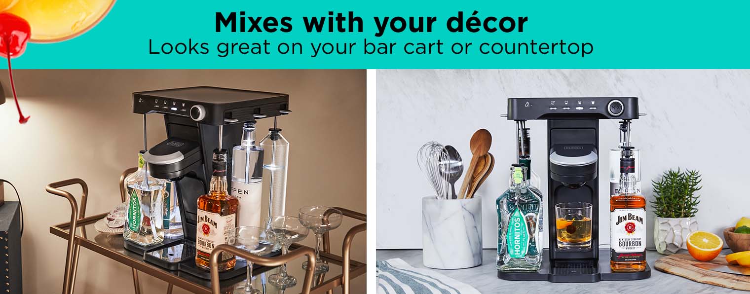 Black+decker Cordless Cocktail Maker Machine Black