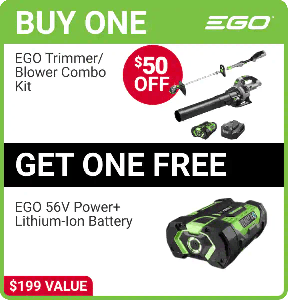 BOGA - Buy EGO Trimmer/Blower Combo Kit for $50 Off, Get Battery FREE ($199 Value)