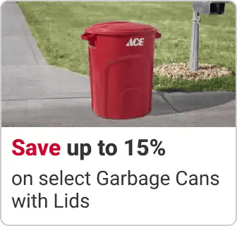 Save up to 15% on select Garbage Cans with Lids