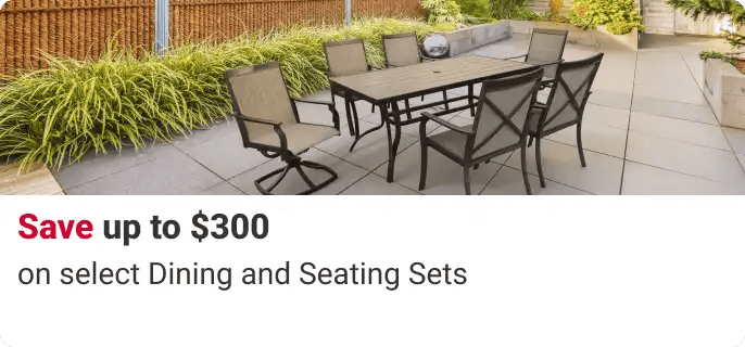 Save Up to $300 on select Dining and Seating Sets
