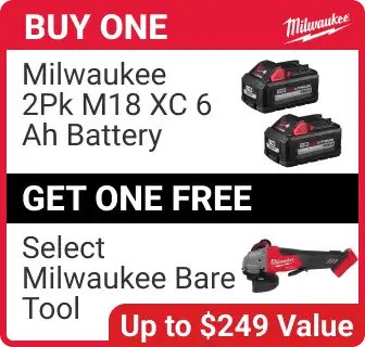 BOGA - Buy Milwaukee 2Pk M18 XC 6 Ah Battery, Get Select Bare Tool Free (Up to $249 Value)