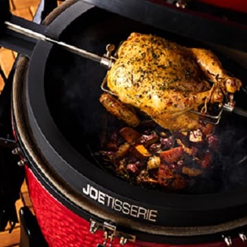 Kamado Joe 18 in. Classic III Charcoal Kamado Grill and Smoker Black Red Mfr KJ15040921 Ace Hardware