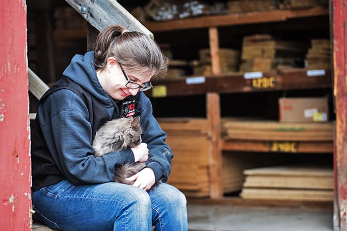 Emily with Cat