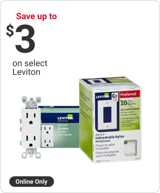 Save up to $3 on select Leviton