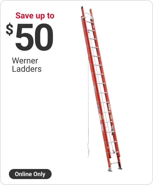 Save up to $50 Werner Ladders