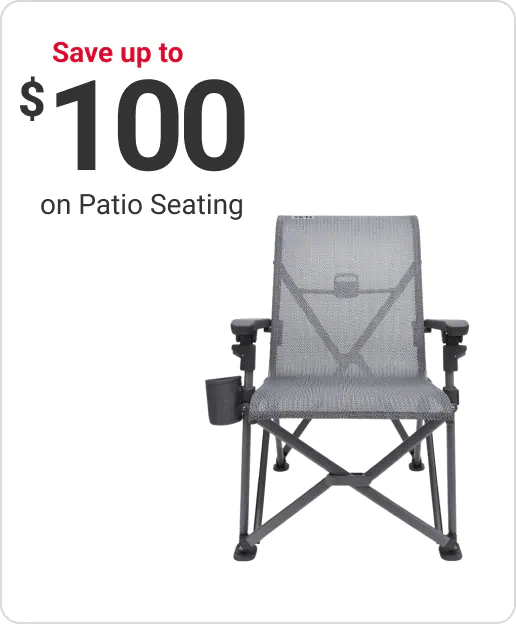 Save up to $100 on Patio Seating