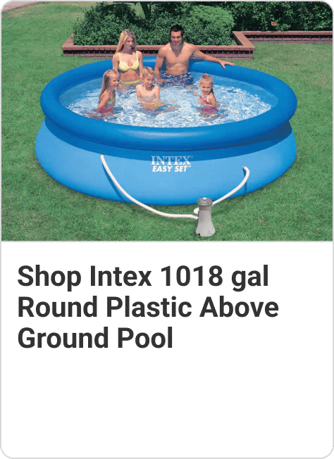 Shop Intex 1018 Gal Round Plastic Above Ground Pool