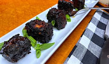 Pork Belly Burnt Ends On A Big Green Egg