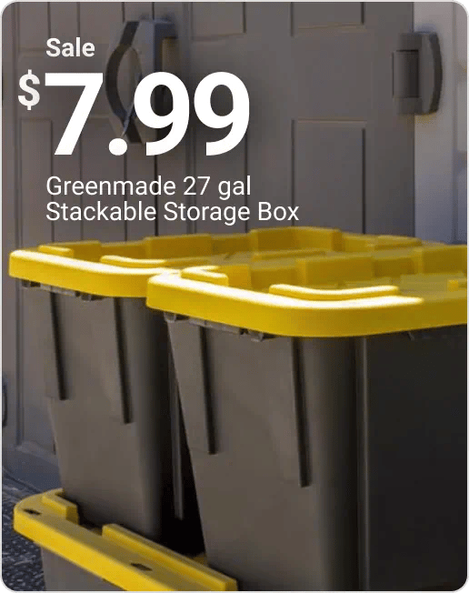 Sale $7.99 Greenmade 27 gal Stackable Storage Box