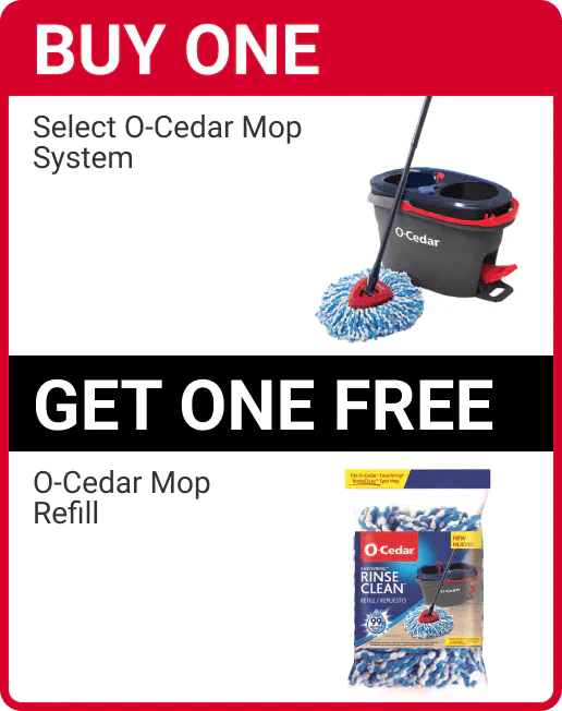 Buy One Select O-Cedar Mop System Get One Free O-Cedar Mop Refill