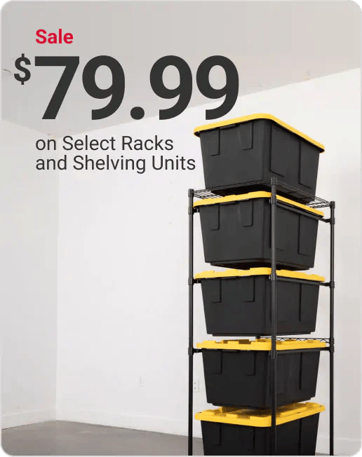 Sale $79.99 on Select Racks and Shelving Units