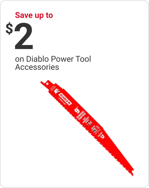 Save up to $2 Diablo Power Tool Accessories