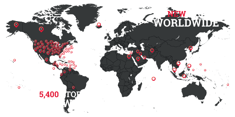 Over 5,400 Stores and Growing