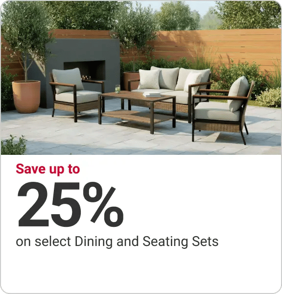 save up to 25% on select Dining and Seating Sets