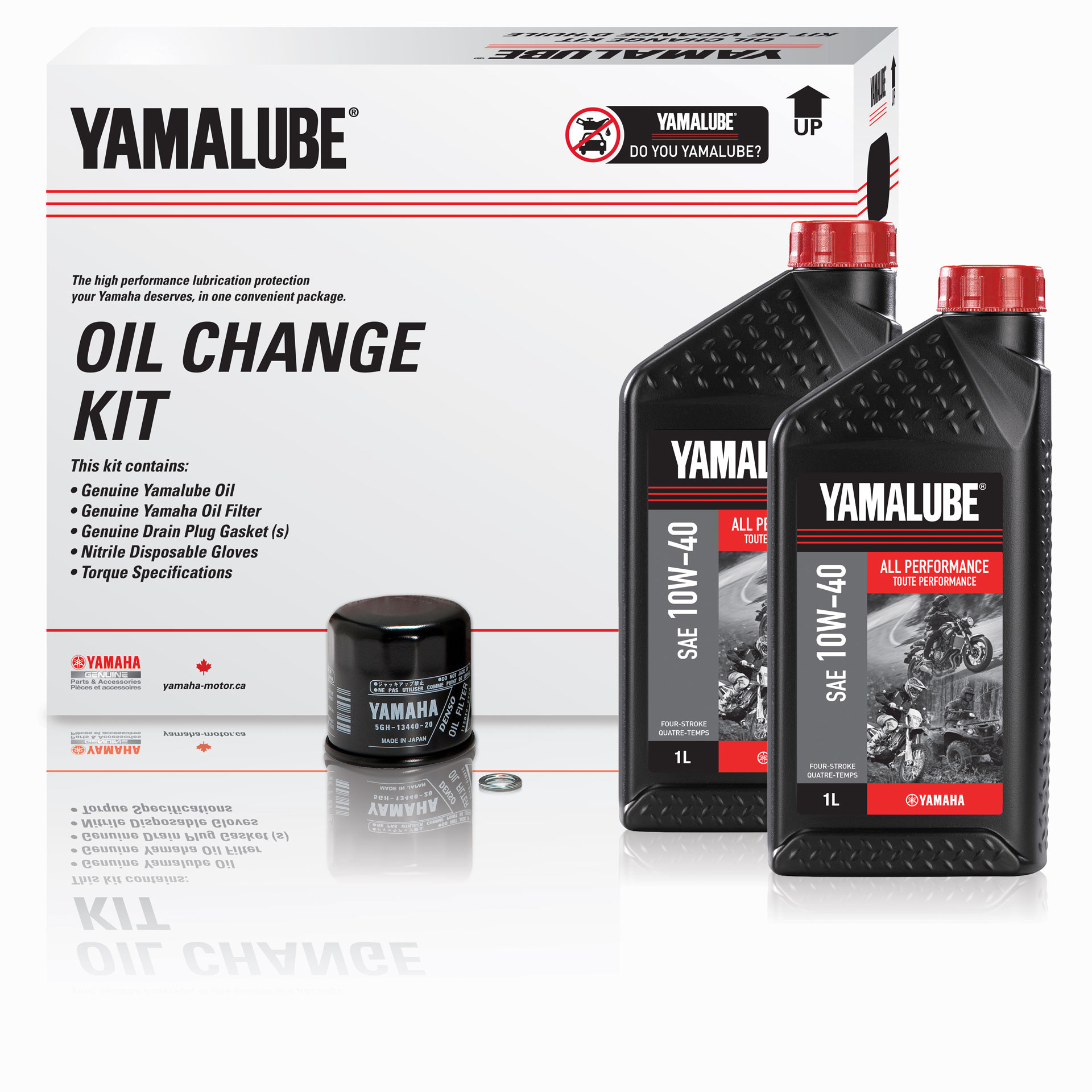 Yamalube® 10W-40 All Performance Oil Change Kit - ATV/SSV (3 L)