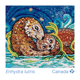 The Animal Mothers and Babies stamp issue featuring 2 stamps with embroidered and beaded images of sea otter and red-necked grebe mothers and babies. 