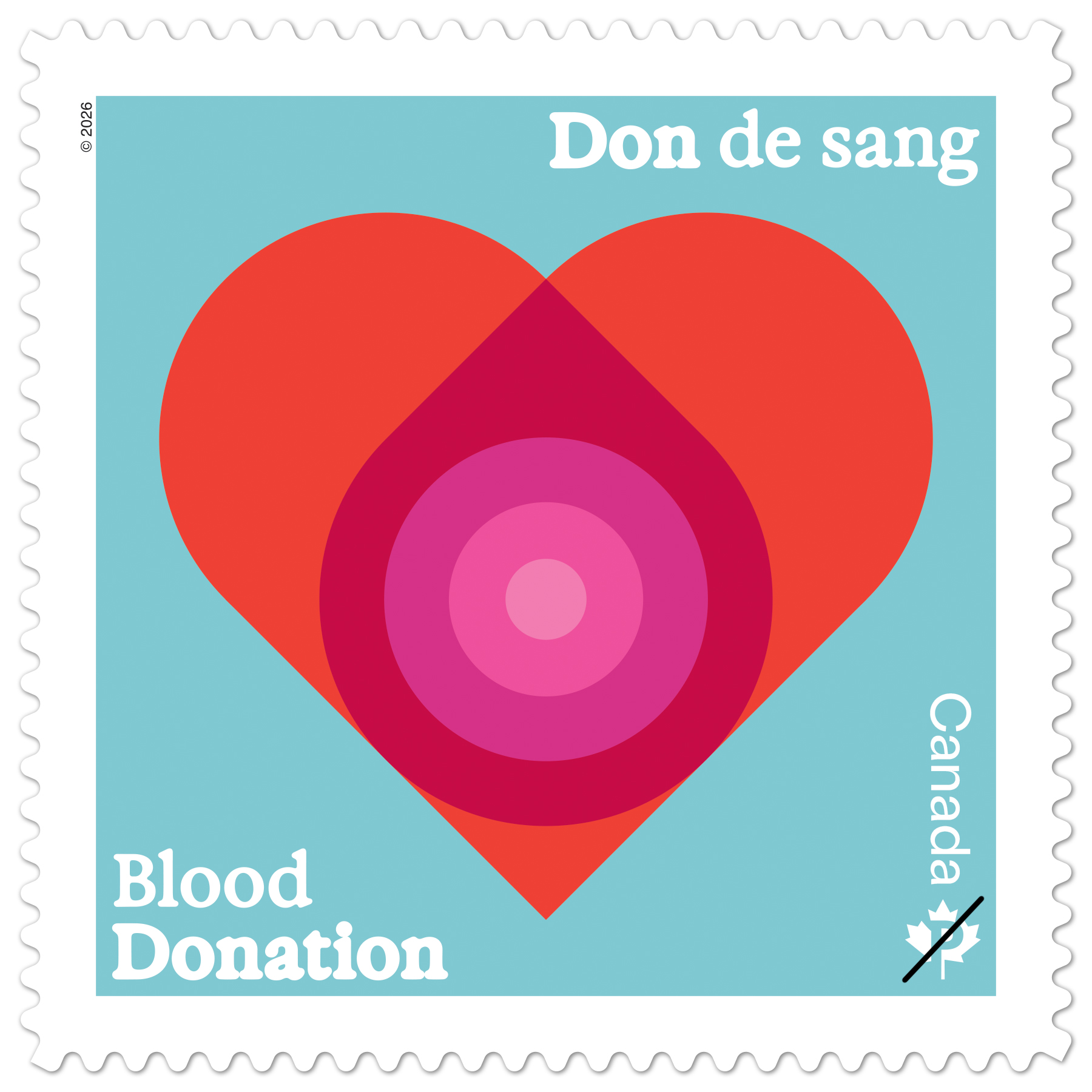 Blood Donation (2026): Booklet of six Permanent™ stamps - Canada Post