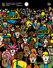 Black booklet cover featuring 1980s-era crowds gathered outside MuchMusic and MusiquePlus.