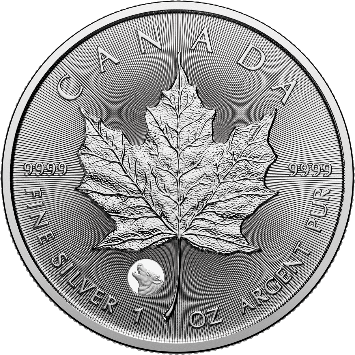 ILP　P.Silver Cat 銀猫 （OC） $5 1-oz. 99.99% Pure Silver Coin - Treasured Silver Maple Leaf