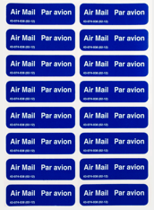 Air Mail Stickers sheet