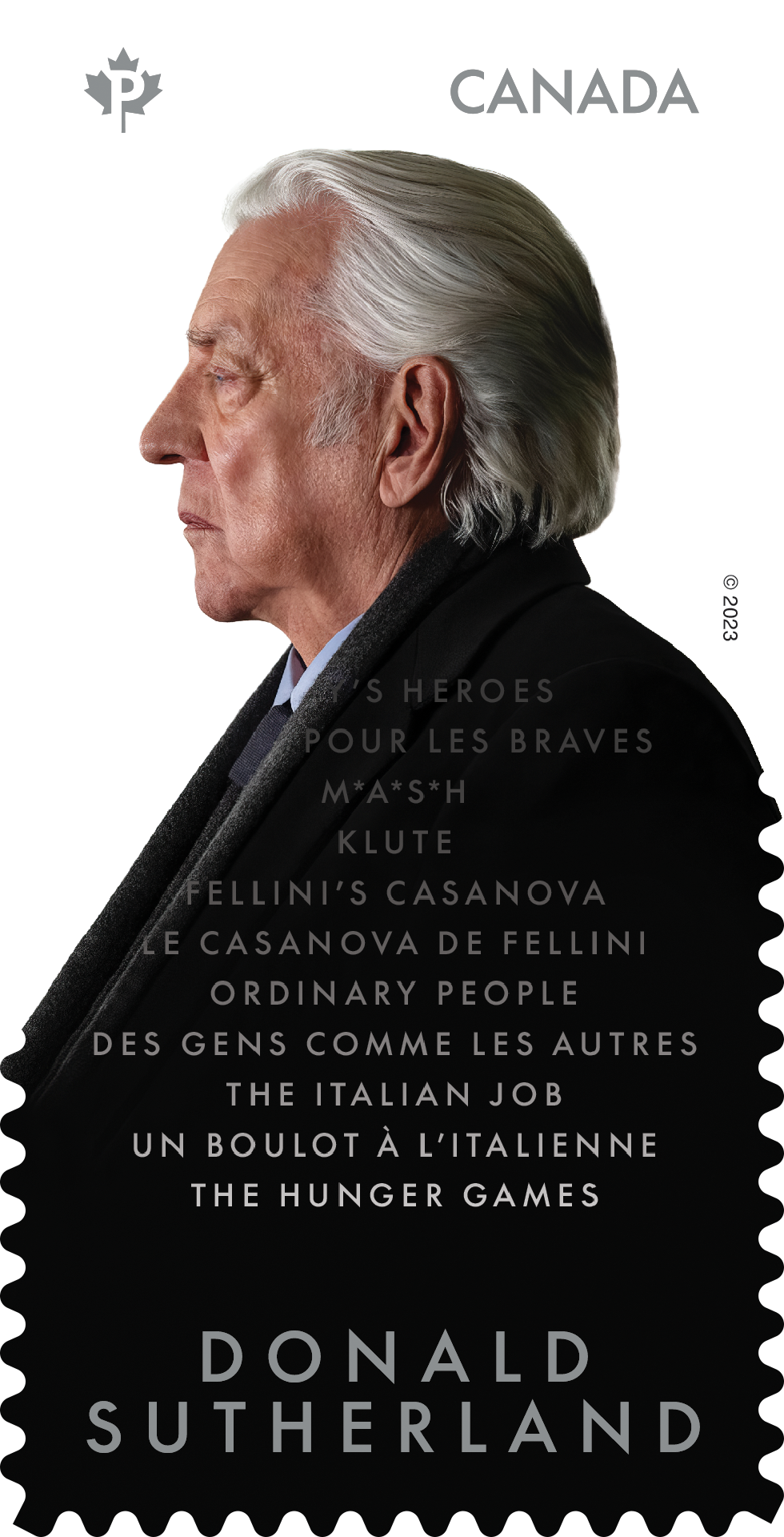 New stamp honours Canadian actor Donald Sutherland - Canadian Stamp News