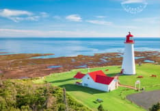Image of Point Prim lighthouse in PEI. Postage Paid mark upper right.
