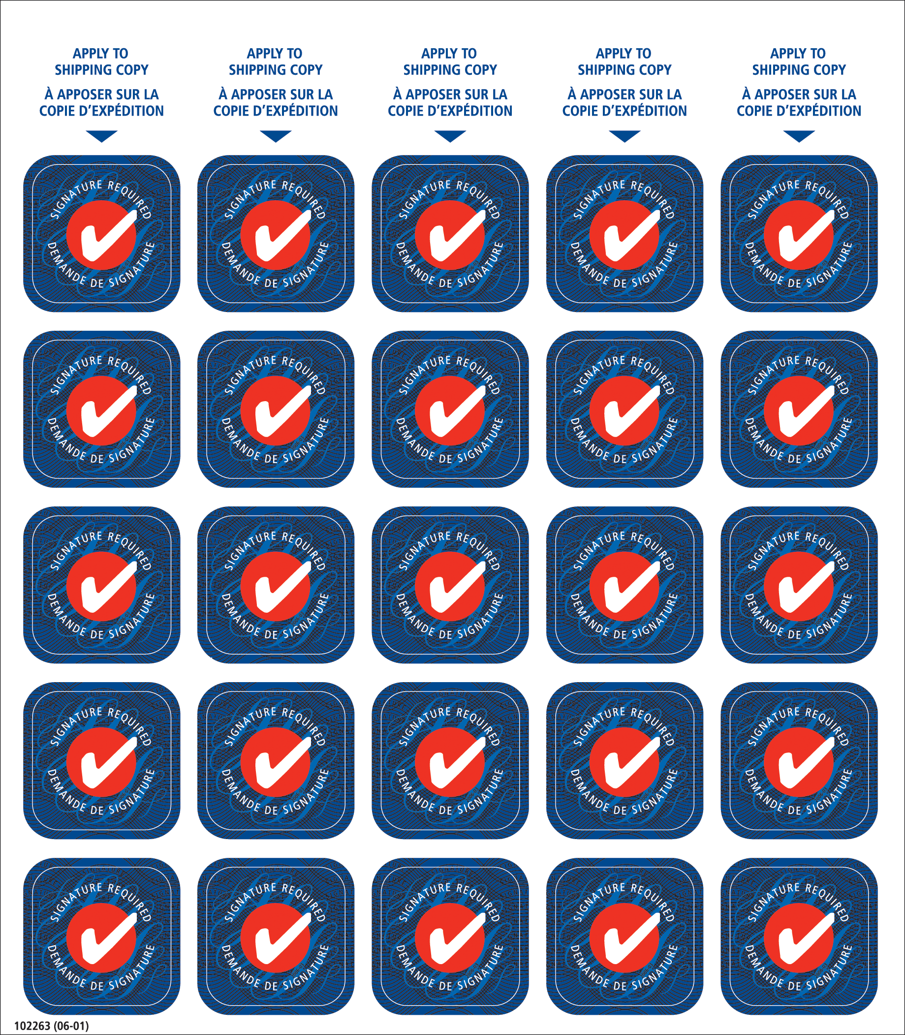 Étiquettes Autocollantes Xpresspost #1 De Postes Canada – Lot De 25 (neuf)