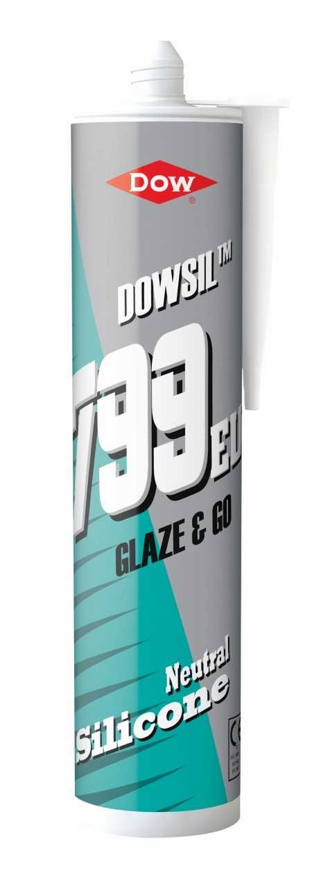 Dow 799 Clear Glass and Metal Building Silicone Sealant - 10.3