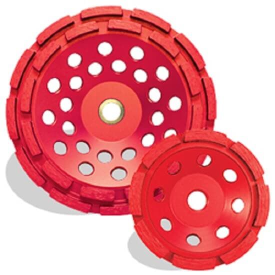 PEARL P2 Pro-V Concrete & Masonry Cup Wheel, Double Row 4INX5/8-11