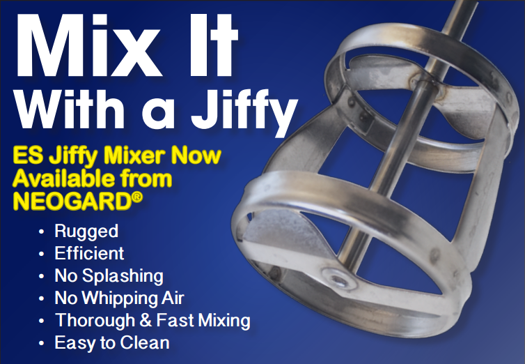 Jiffy Mixer ES 3/8 inch Shaft 2-5 Gallon Stainless Steel Mixing Blade