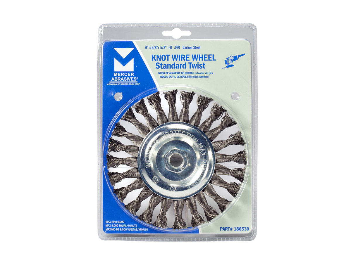 4 x 5/8-11 Knot Wheel Wire Brush (Stainless Steel)