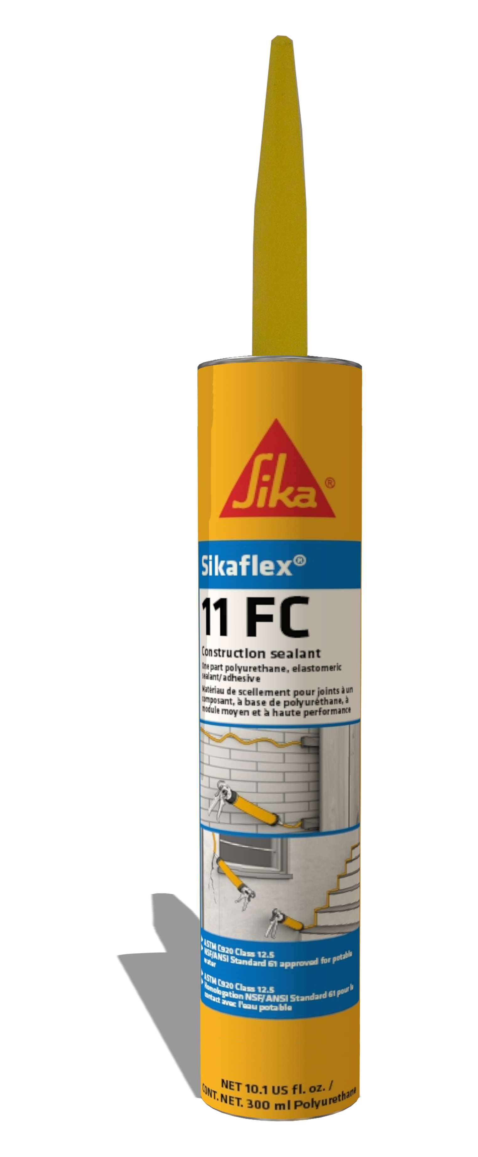 Sika Sikaflex 11 FC+ Multipurpose Elastic Adhesive - Grey (600ml) Builders