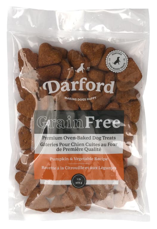 DARFORD GRAIN FREE PUMPKIN BULK PACKAGE DOG TREATS 1 LB