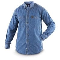 Stetson Long Sleeve Clean Finish Denim Western Shirt - Blue