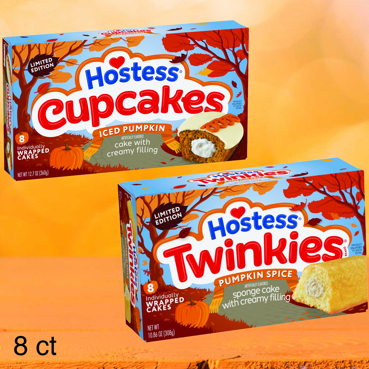 Hostess Pumpkin Cupcakes or Twinkies