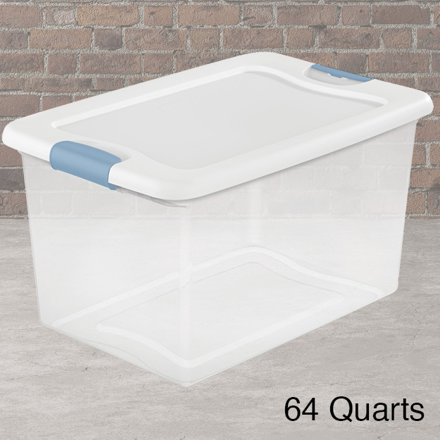 Sterilite 64 qt Clear Latching Storage Tote