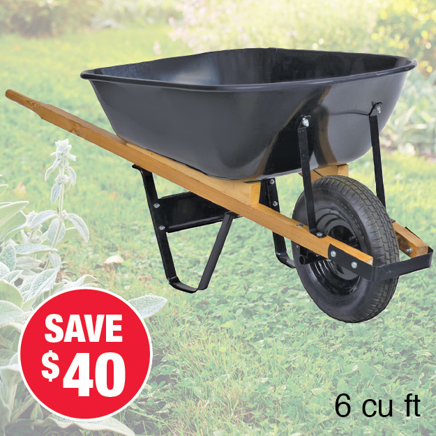 Master Gardner Steel Wheelbarrow