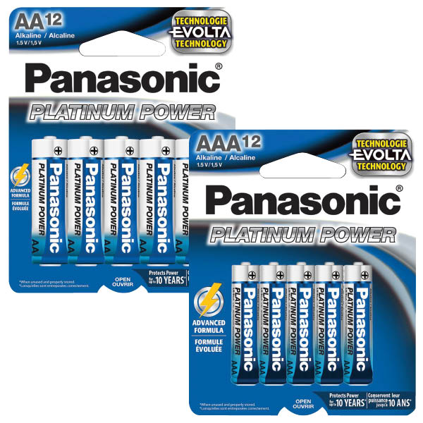 Panasonic 12 pk Platinum 
AA or AAA Batteries