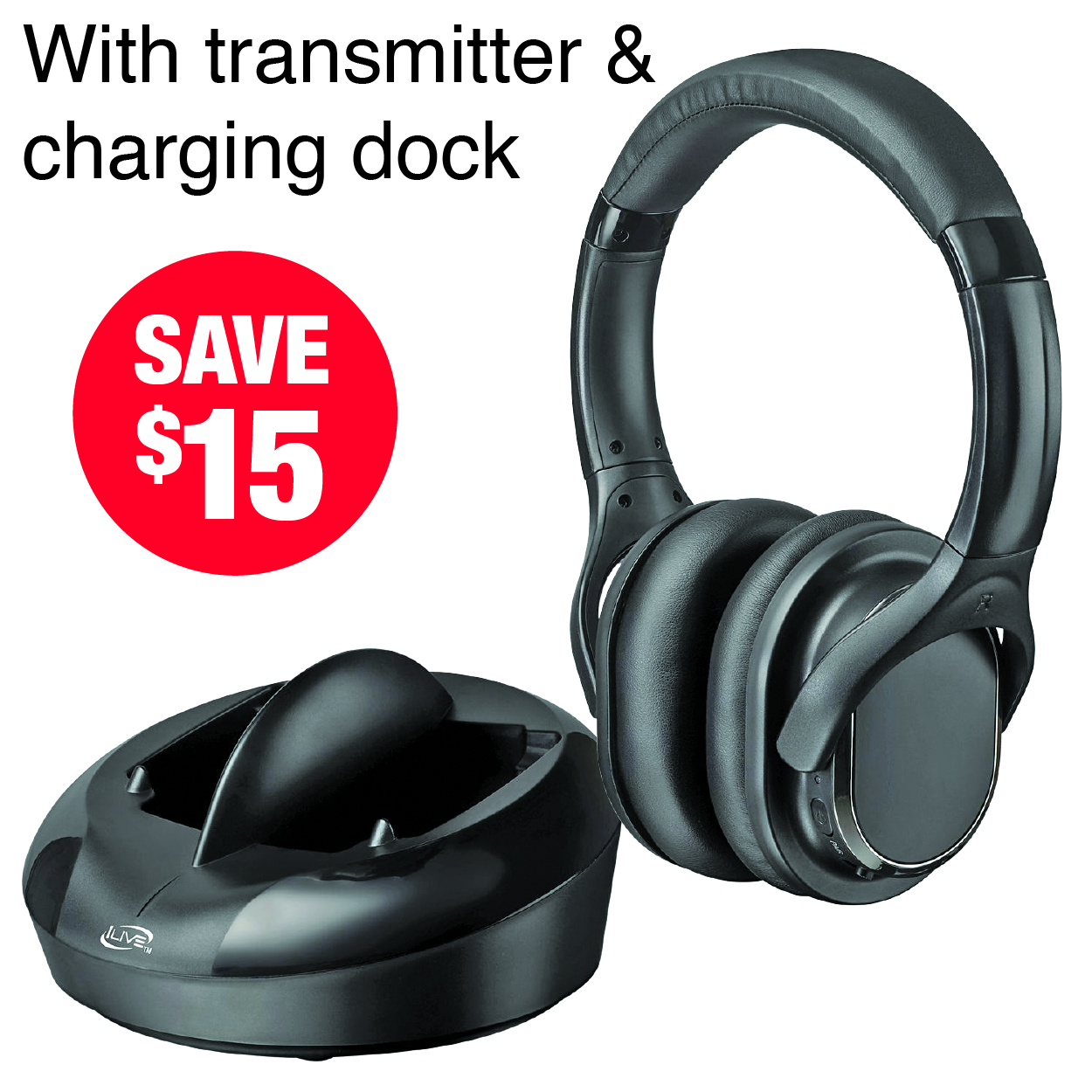 iLive Radio Frequency Wireless Headphones