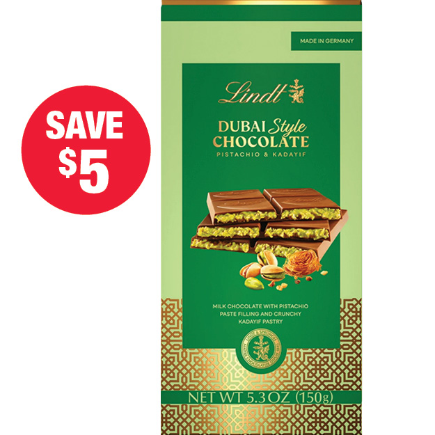 Lindt 5.3 oz Dubai-Style Chocolate Bar