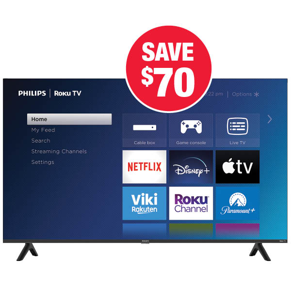 Philips 50 in 4K Ultra HD Roku Smart TV