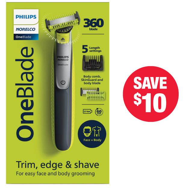Norelco OneBlade 360 Face + Body Trimmer
