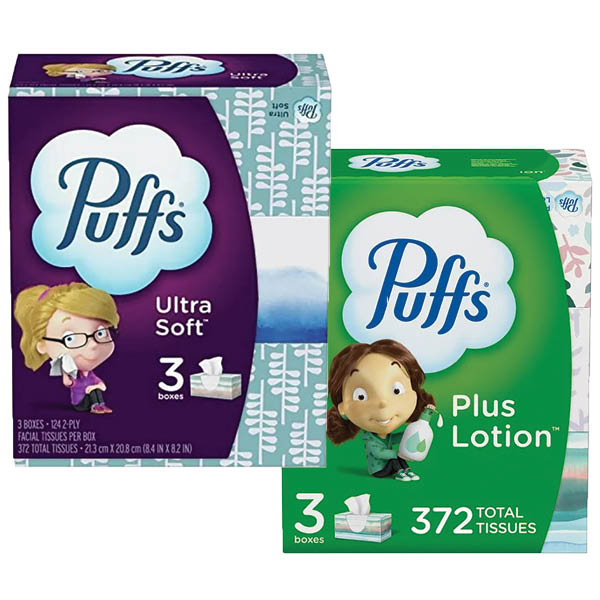 Puffs 3 pk Facial Tissue