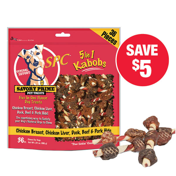 Savory Prime 5-in-1 Kabobs 24 oz Pet Treats