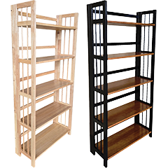 Cascade Meadows Folding Bookcase Walnut or Natural